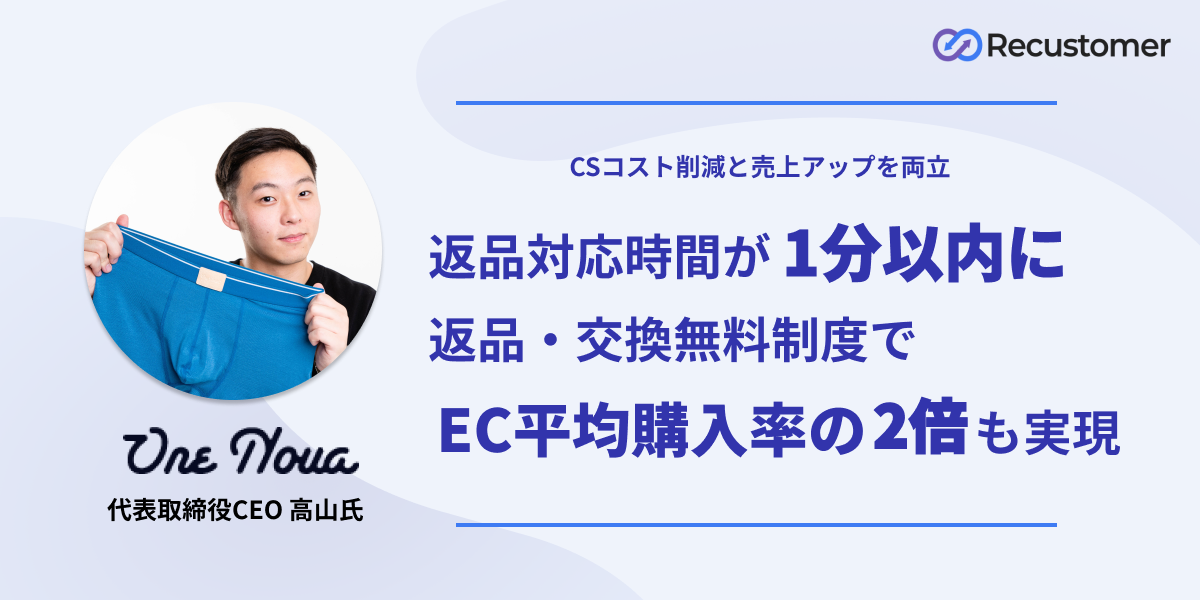 返品自動化で対応時間が1分以内に！返品・交換無料制度でEC平均水準